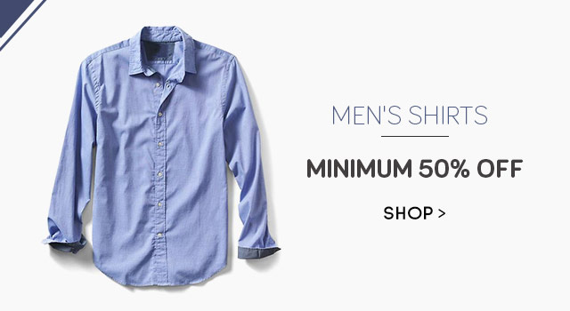 Men's Shirts Min 50% Off