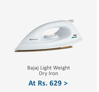 Bajaj DX7 Light Weight Dry Iron (1000W, White)