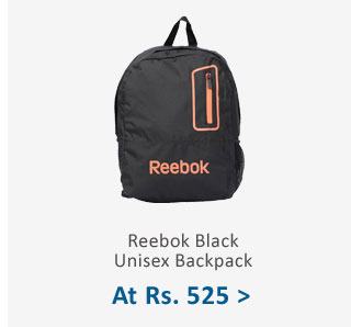 Reebok Black Unisex Backpack