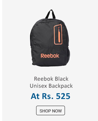 Reebok Black Unisex Backpack