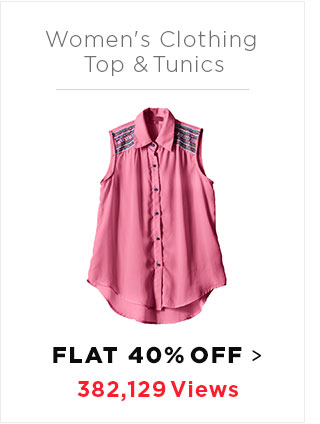 Women's Clothing - Top & Tunics - Flat 40% Off
