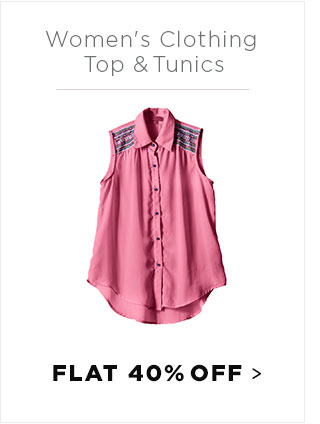 Women's Clothing - Top & Tunics - Flat 40% Off
