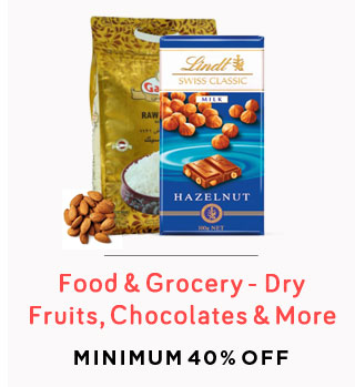 Food & Grocery Min. 40% off - Dry fruits | Chocolates & more