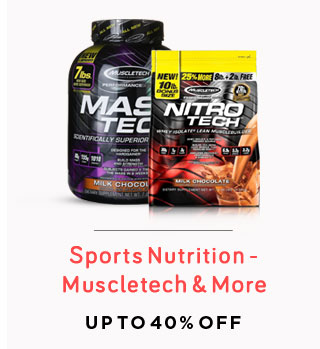 Sports Nutrition Up to 40% off - Muscletech | Optmum Nutrition & more