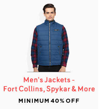 Men's Jackets- Min.40% off - Fort Collins | Spykar & more