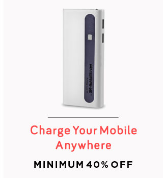 Charge Your Mobile Anywhere- Min. 40% Off