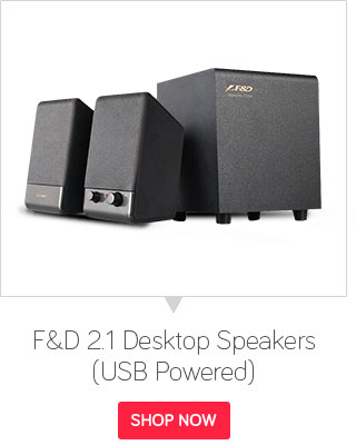 F&D F313U 2.1 Desktop Speakers (USB powered) - Black