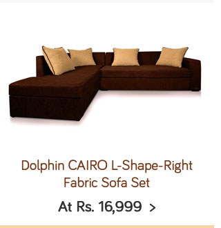 Dolphin Cairo Fabric L Shape Sofa