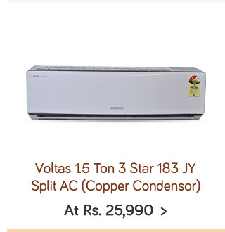 Voltas 1.5 Ton 3 Star 183 JY Split AC (Copper Condensor)