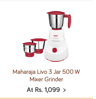 Maharaja Livo 3 Jar 500 W Mixer Grinder