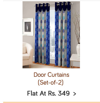 Set of 2 Door Curtains  - Flat Rs.349