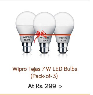 Wipro Tejas 7W (Pack of 3) LED Bulb- Cool Day Light