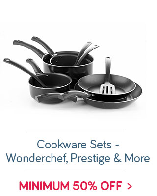 Cookware Sets- Wonderchef, Prestige & More - Min. 50% off