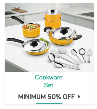 Cookware Set - Min 50% Off