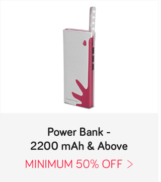 Power Bank - 2200 mAh & Above Min 50% off