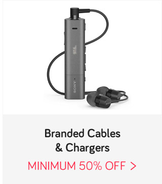 Branded Cables & Chargers- Min. 50% off