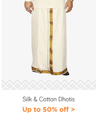 Dhotis - Silk & Cotton Dhotis