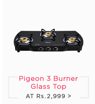 Pigeon Brass Black 3 Burner