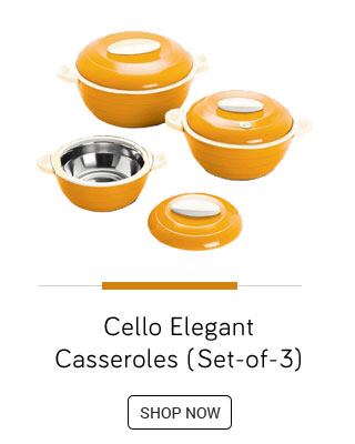 Cello Elegant Casseroles Set (3 pcs.) Yellow