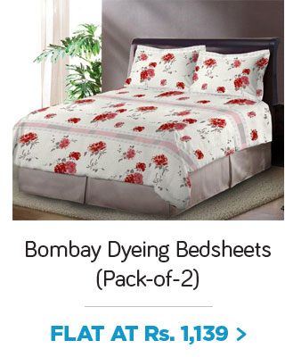 Bombay Dyeing Pack of 2 Double Bedsheets