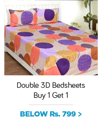 Buy1 Get1 3D Double Bedsheets