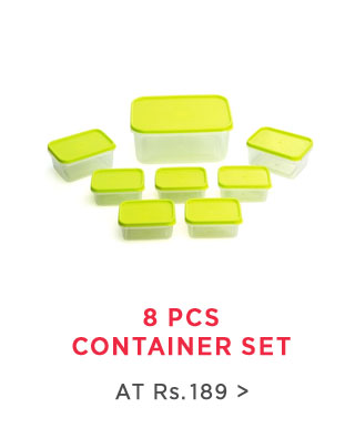Joyo Alfa 8 Pcs Container Set Green - Flat Rs. 189