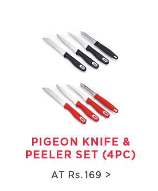 Pigeon-Ultra Knife & Peeler Set (4pc)- Buy 1 Get 1 - Flat Rs. 169