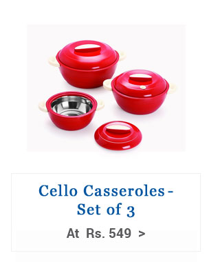Cello Red Elegant Casseroles Set (3 pcs)