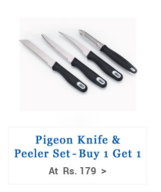 Pigeon-Ultra Knife & Peeler Set  (4pc)- Buy 1 Get 1