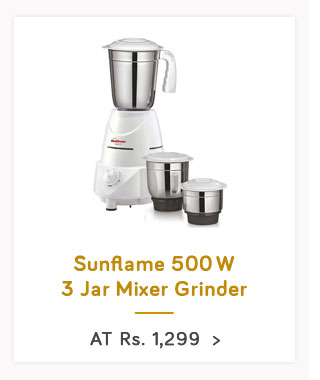 Sunflame SMART 500 W 3 Jar Mixer Grinder