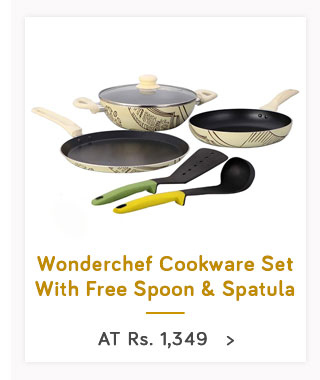 Wonderchef Picasso Cookware Set With Free Spoon & Spatula