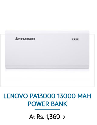 Lenovo PA13000 13000 mAh Power Bank - White