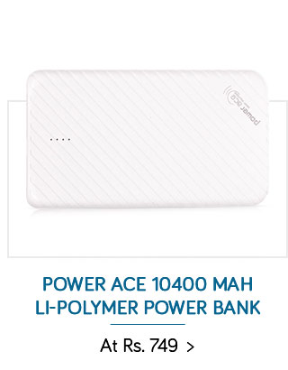 Power Ace PRP 10000 PLB 10000 mAh Power Bank - White