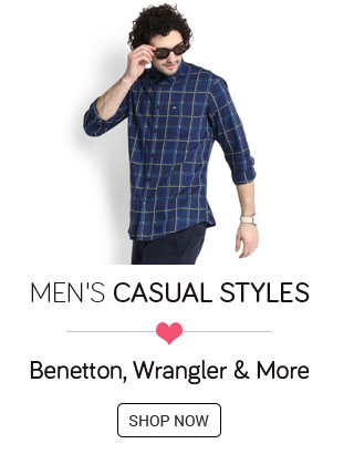 Men's Casual Styles!- Benetton, Wrangler & more