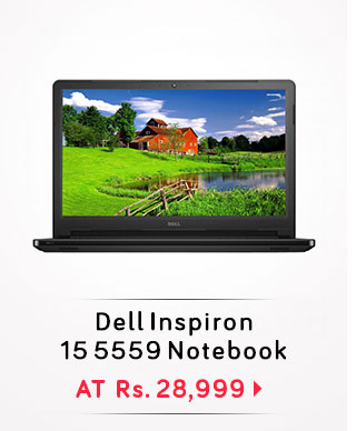 Dell Inspiron 15 5559 6th Gen Intel® Core™ i3 Jet Black Notebook - 39.62 cm (15.6)