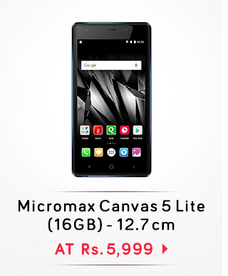 Micromax Canvas 5 Lite (16GB) - 12.7 cmMicromax Canvas 5 Lite (16GB) - 12.7 cm