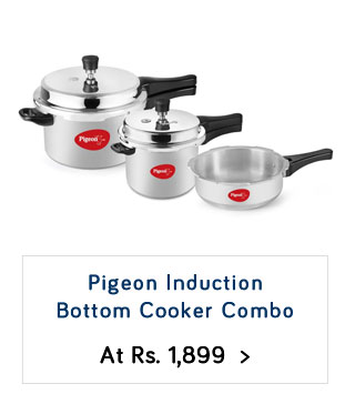 Pigeon Induction Bottom Cooker Combo (3L+3.5L+5L)