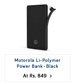 Motorola p5100 mah Li-Polymer Power Bank - Black