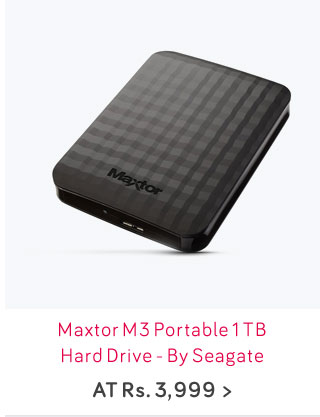 Maxtor M3 Portable 1 TB USB3.0 Hard Drive - By Seagate