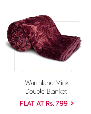 Warmland Mink Double Blanket - Flat Rs.799