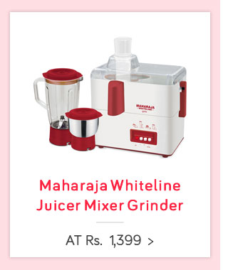 Maharaja Whiteline GALA 450-Watt Juicer Mixer Grinder with 2 Jars