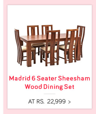 Madrid 6 Seater Sheesham Wood Dining Set