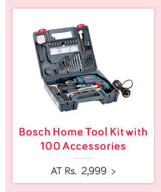 Bosch GSB 10RE Home Tool Kit with 100 Accessories