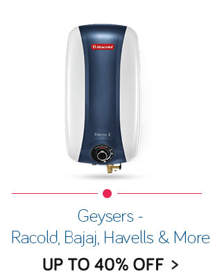 Geysers - Up to 40% Off - Racold, Bajaj, Havells & More