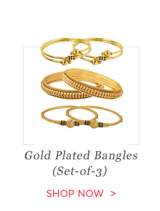 Jewels Galaxy Combo of 3 Gold Plated Meenakari Bangle Sets