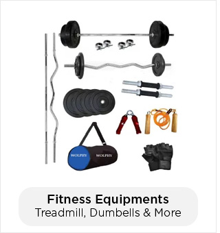 Fitness Equipments - Treadmill | Dumbells & more