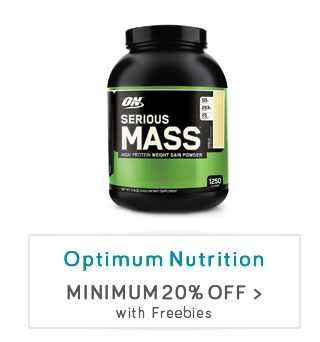 Optimum Nutrition- Min 20% Off with Freebies