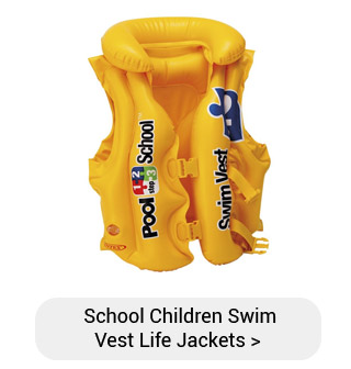 Yellow Delux Swimming Pool School Children Swim Vest Life Jackets