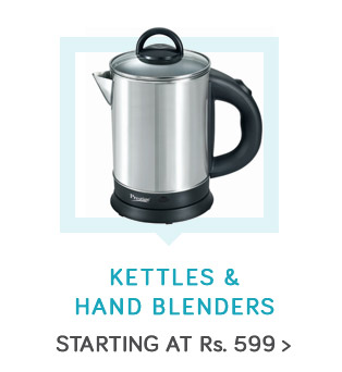 Kettles & Hand Blenders Starting at Rs.599