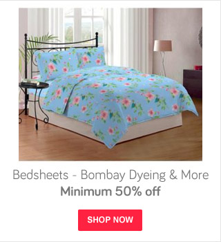 Bedsheets- Bombay Dyeing | Raymond | Trident - Min. 50% off